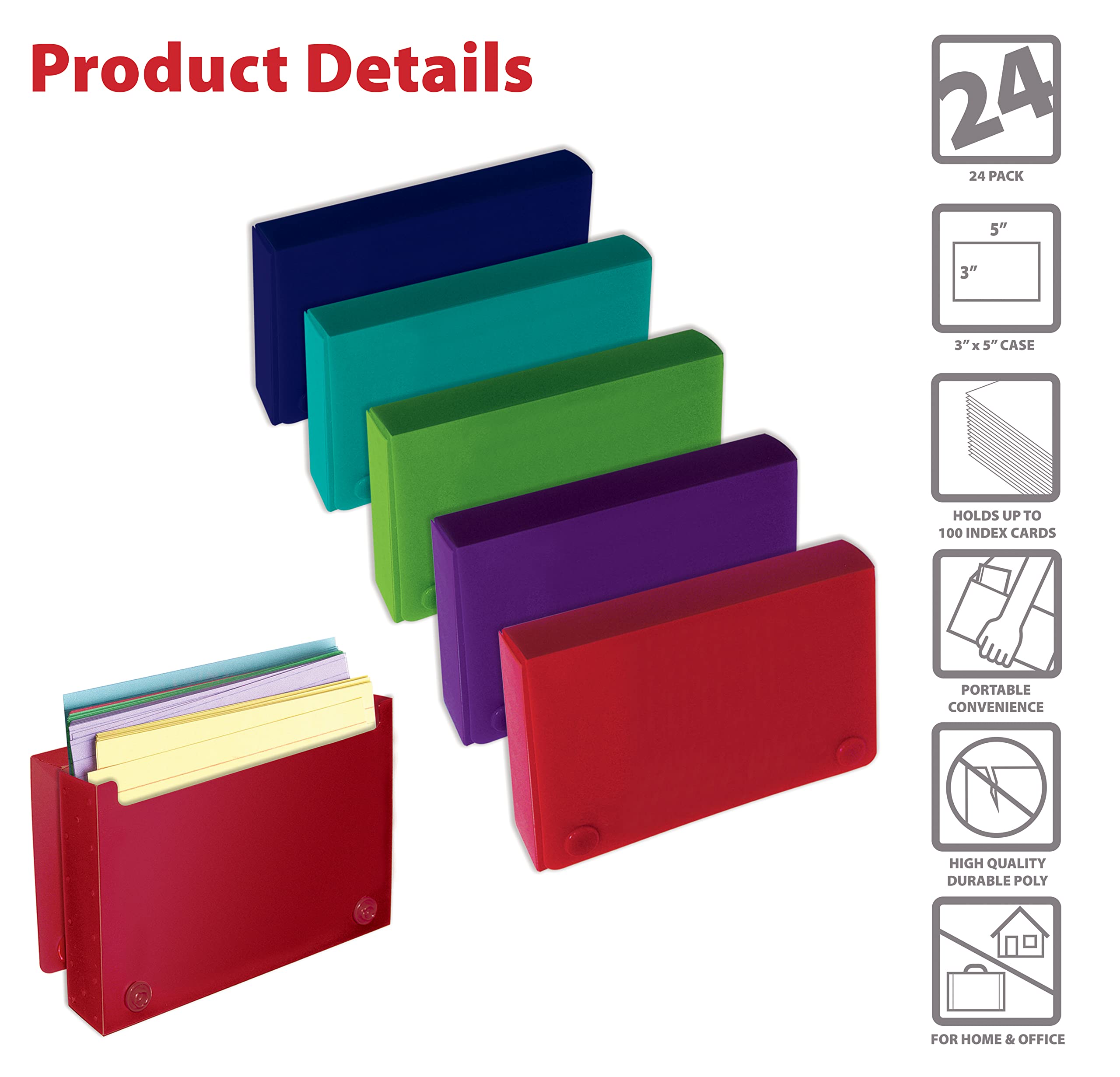 Amazon | Better Office Products インデックスカードケース 3 x 5