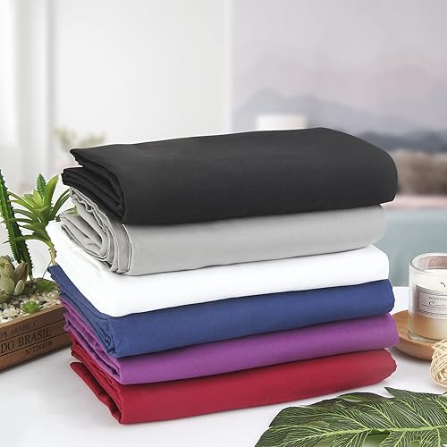 Miniatura 5 de Sábana encimera transpirable de microfibra de lujo, resistente a las arrugas, doble cepillado, lavable a máquina (blanco, individual)