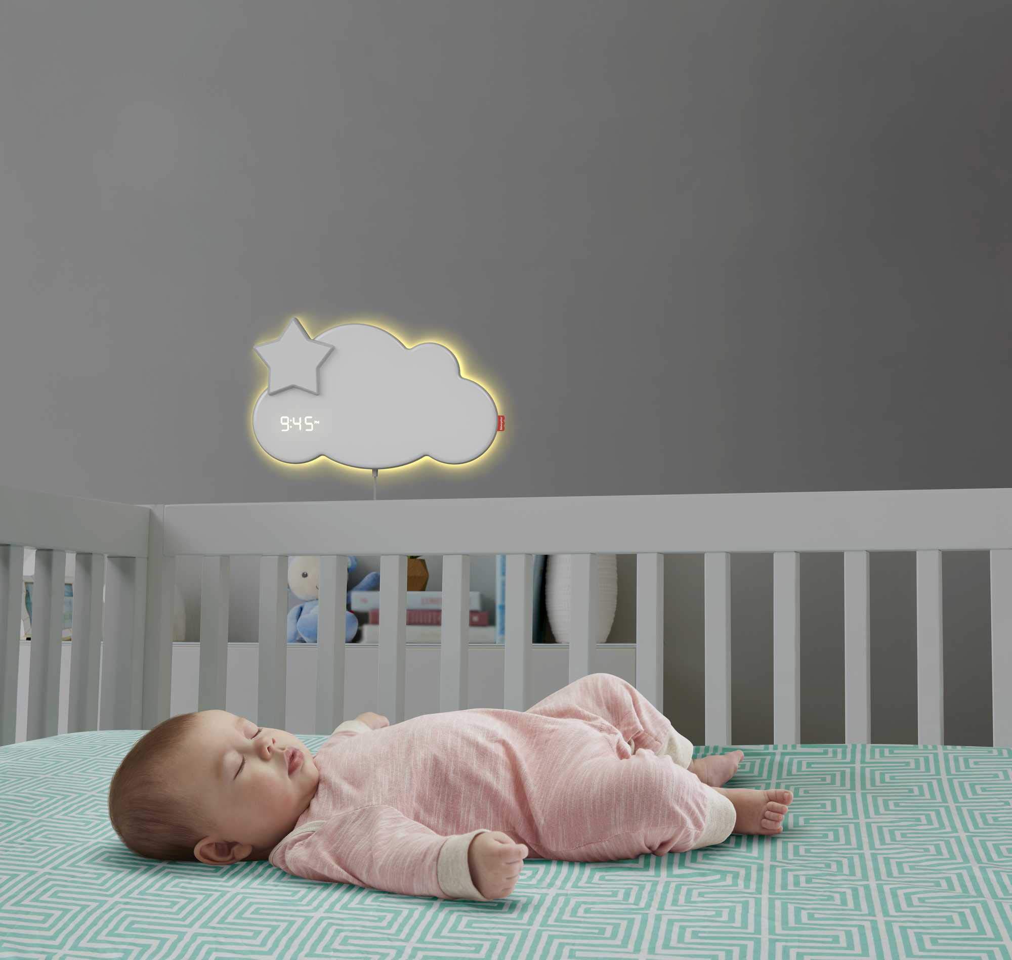 Fisher-Price GWM53 - Lumalu Schlafassistent, Einschlafhilfe, Schlaftrainer und Geräuschgenerator, europäische Version, für Babys ab der Geburt