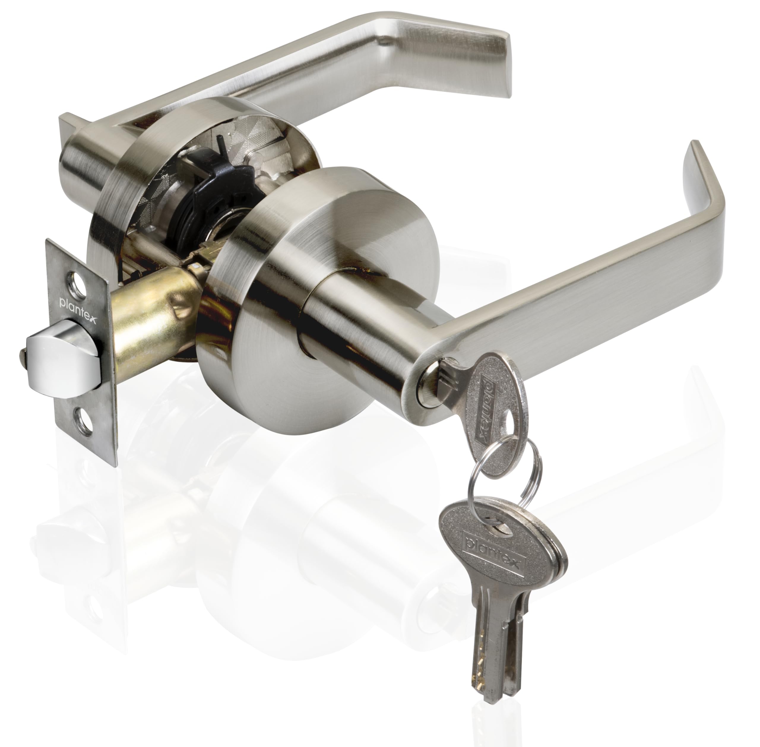 Plantex New Age Heavy Duty Mortise Lock/Main Door Lock Set with 3 Keys/Mortise Door Handle Lock/Door Lock for Residential & Commercial Spaces (Satin), Silver (B0CMQKSWYQ) Amazon Price History, Amazon Price Tracker