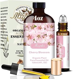 Cherry Blossom Essential Oil – MLYNKL Cherry Blossom Oils 4.33 fl oz for Diffusers, Humidifiers, Massage, DIY Candles, Soap, Cleaning, Home, Yoga, Office, Gifts - 130 ml