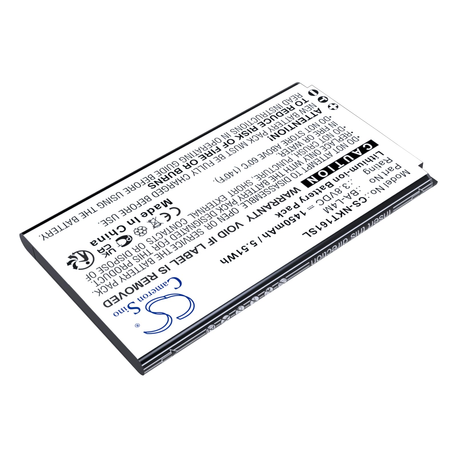 TECHTEK Bateria 1450mAh kompatybilny z [Nokia] 215 (2024), 220 4G, 225, 235 4G, 3210 TA-1617 zastępuje BA-L4M
