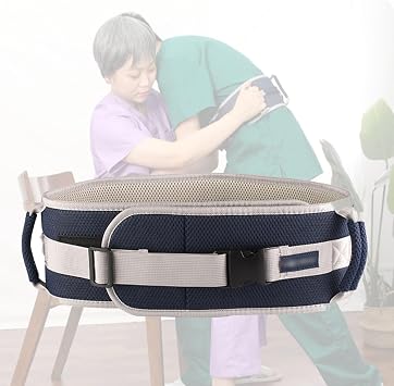 NICHOY Transfer Belt with Leg Loops,Medical Nursing Safety Gait Assist Device,Long Strap and Quick Release Metal Buckle - 42 Inch Waist,Safety BeltA,XL-XL