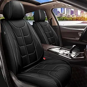 TTX LIGHTING Premium Faux Leather Seat Covers for Honda Accord (Full Set 5 Seats)