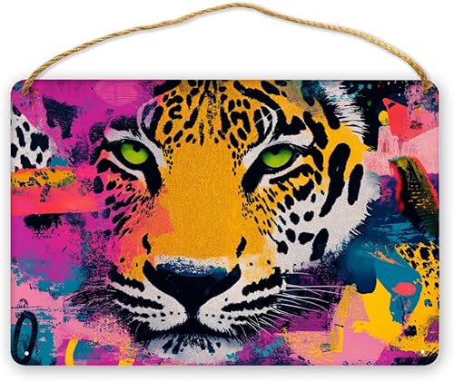 Letrero de madera vintage de pops jaguars  Decoración de pared retro de 12 x 8 pulgadas para hombre cueva y bar, arte nostálgico para honrar los