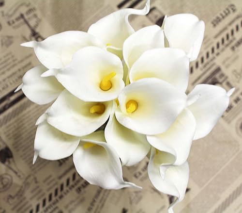 Miniatura 3 de Ooki 15 cabezas de bulbo artificiales de un solo tallo color crema, ramo de flores falsas, manualidades, jardín, boda, hogar, bricolaje, guirnalda