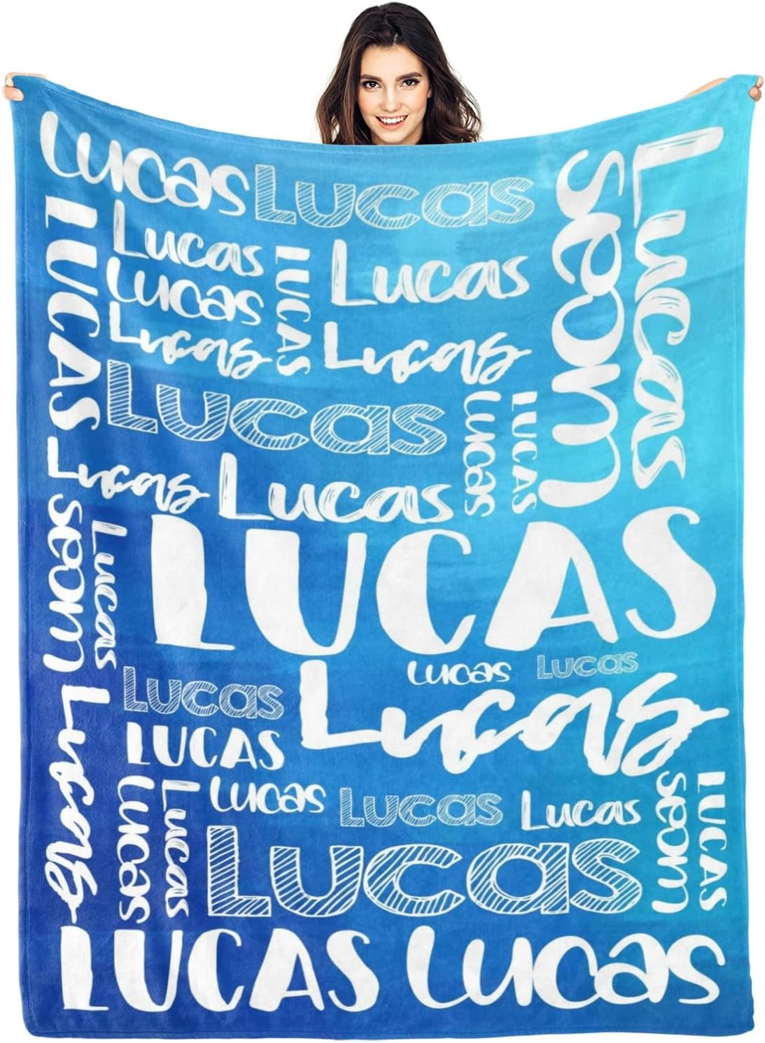 Personalized Name Blanket for Kids Adults Custom Blanket with Name for Boys Girls Personalized Blankets and Throws Flannel Customized Blankets