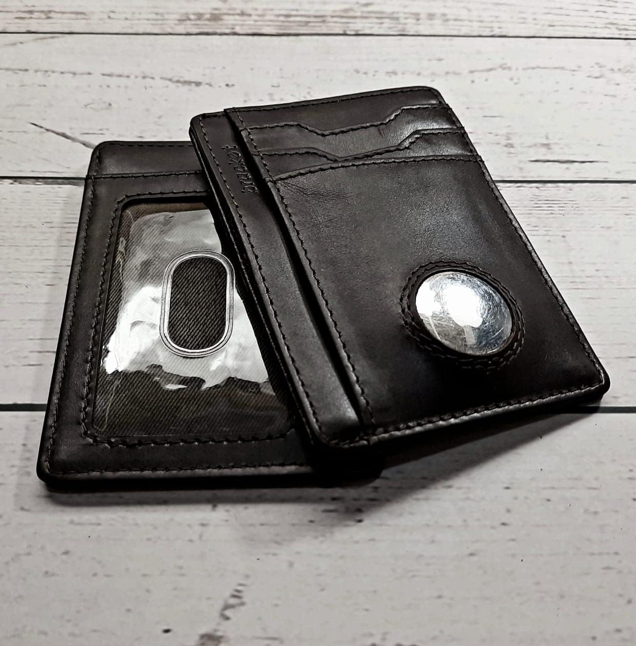 airtag wallet holder made in top grain premium leather with multiple card slots and rfid protection black%e2%80%a6