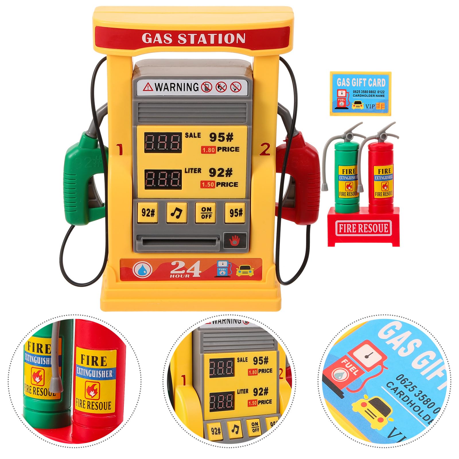 TOYANDONA 1 juego de juguete de la estación de servicio de juguete con bomba de gasolina para niños Juego de estación de servicio juguetes Modelos de modelo de bricolaje