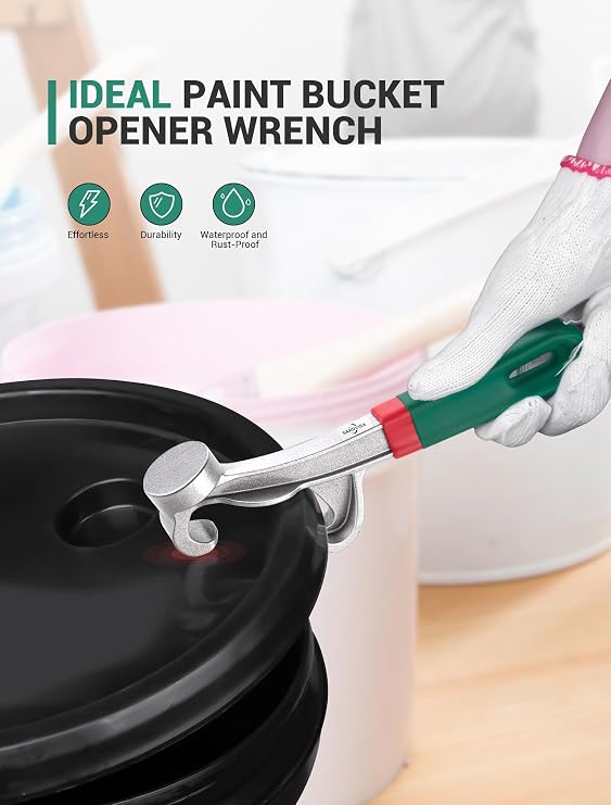 SARDVISA 5 Gallon Bucket Opener Tool with Rubber Handle Grip