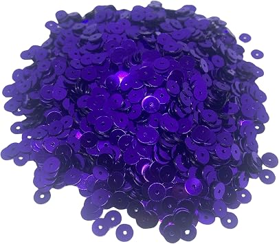 3/4/5/6 mm Flat Sequin Paillettes, 8500 Pcs, Mix Color Assortment Acrylic Sequin 3.22 Ounce 100 Grams 5 mm Purple