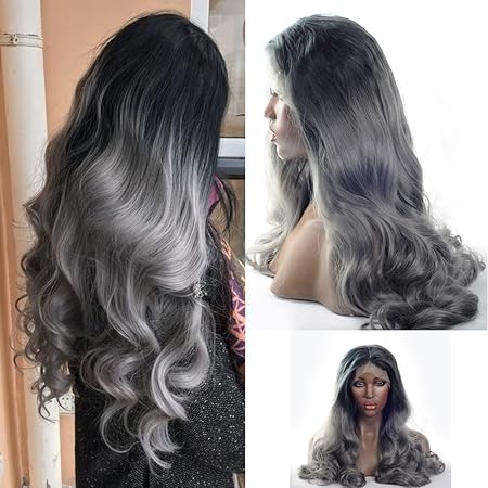 gray frontal wig