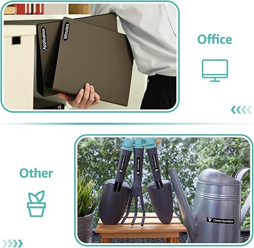 Miniatura 7 de NineLeaf Paquete de 4 cintas de etiquetas blancas sobre negras compatibles con Dymo D1 45021 S0720610 12" 0.472 in x 23' 23.0 ft cintas para uso en