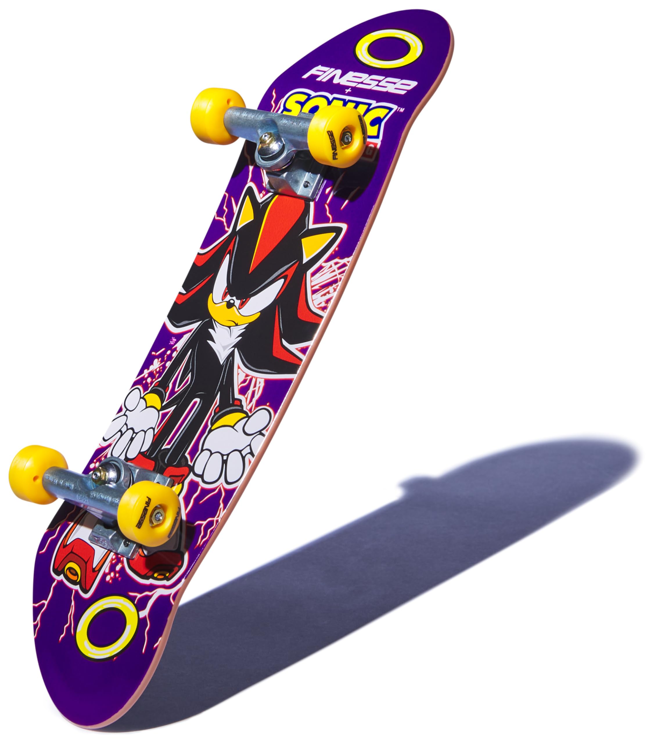 Tech Deck, Finesse X Sonic The Hedgehog Handboard; Mini Skateboard Autentici, Giocattoli per Bambini e Bambine da 6 Anni in su (da Usare Solo con Le Mani)