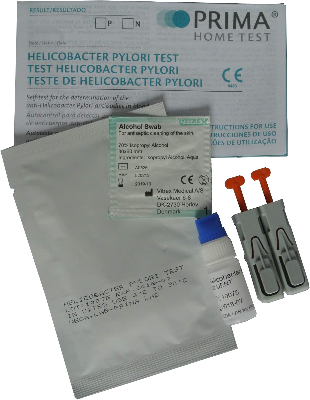 1 x Prima Home Stomach Ulcer/Helicobacter H Pylori Test Kit