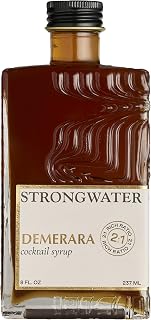 Strongwater Rich Demerara Syrup - Makes 16 Cocktails - Syrup for Cocktails Handcrafted in USA with Filtered Rocky Mountain Water, Demerara Sugar - Just Mix with Bourbon or Whiskey