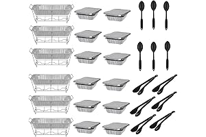 ROVSUN Disposable Chafing Dish Buffet Set: All-in-One Catering Solution