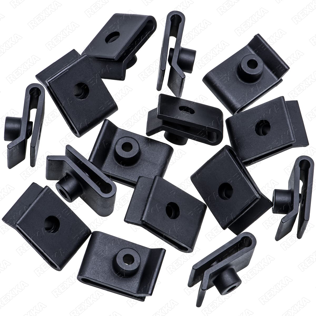 Rexka 15pcs Fender Liner Splash Shield Nylon U Nut Screw Size #10 for Toyota Lexus 90179-05060 Camry GS is LS RC RX SC