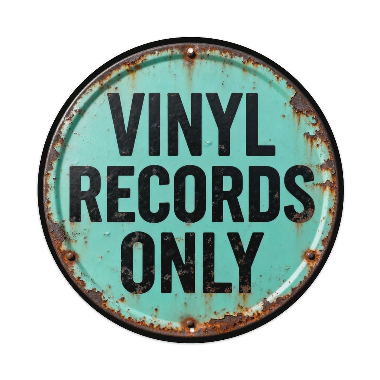 VINYL RECORDS ONLY Metal Tin Sign Plaque