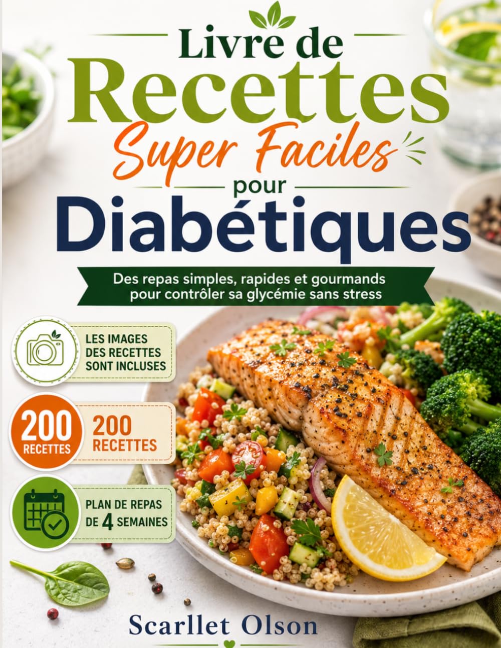Livre de Recettes Super Faciles pour Diabétiques: Des repas simples, rapides et gourmands pour contrôler sa glycémie sans stress