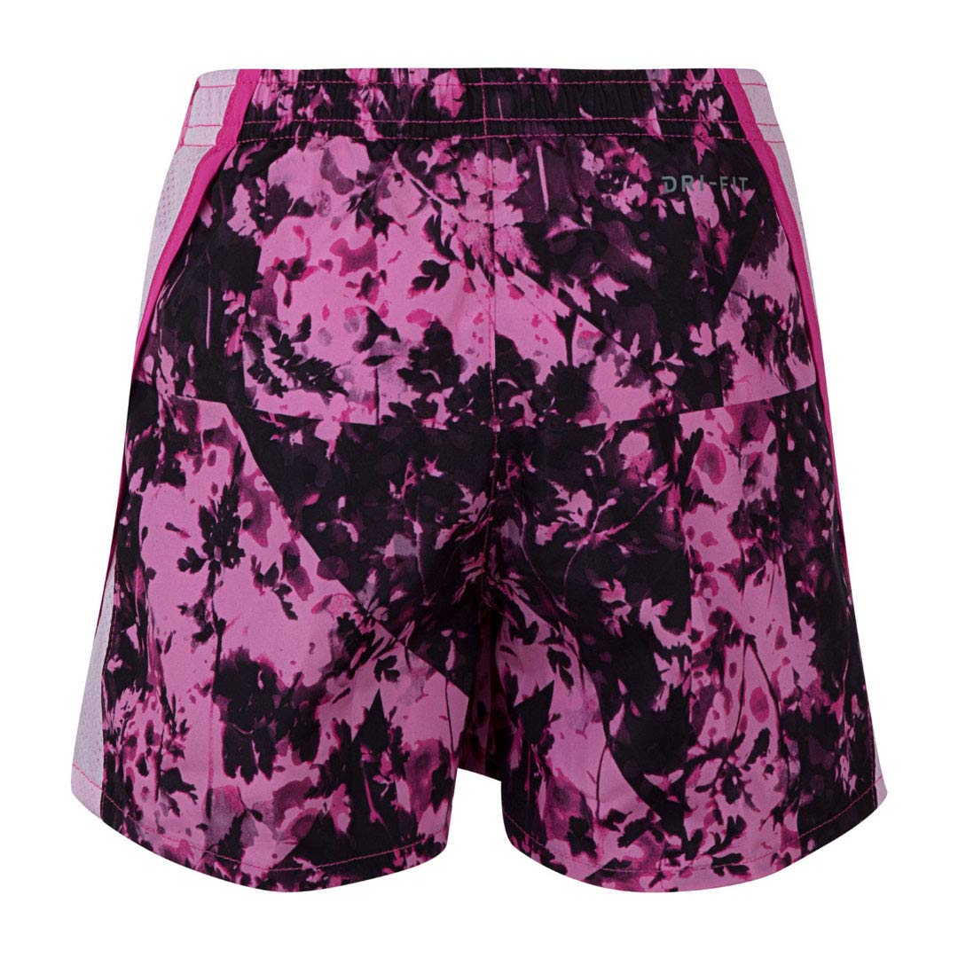 Nike Kids Girl's Fractal Floral 10K Run Shorts (Little Kids) Laser Fuchsia 6 Little Kids