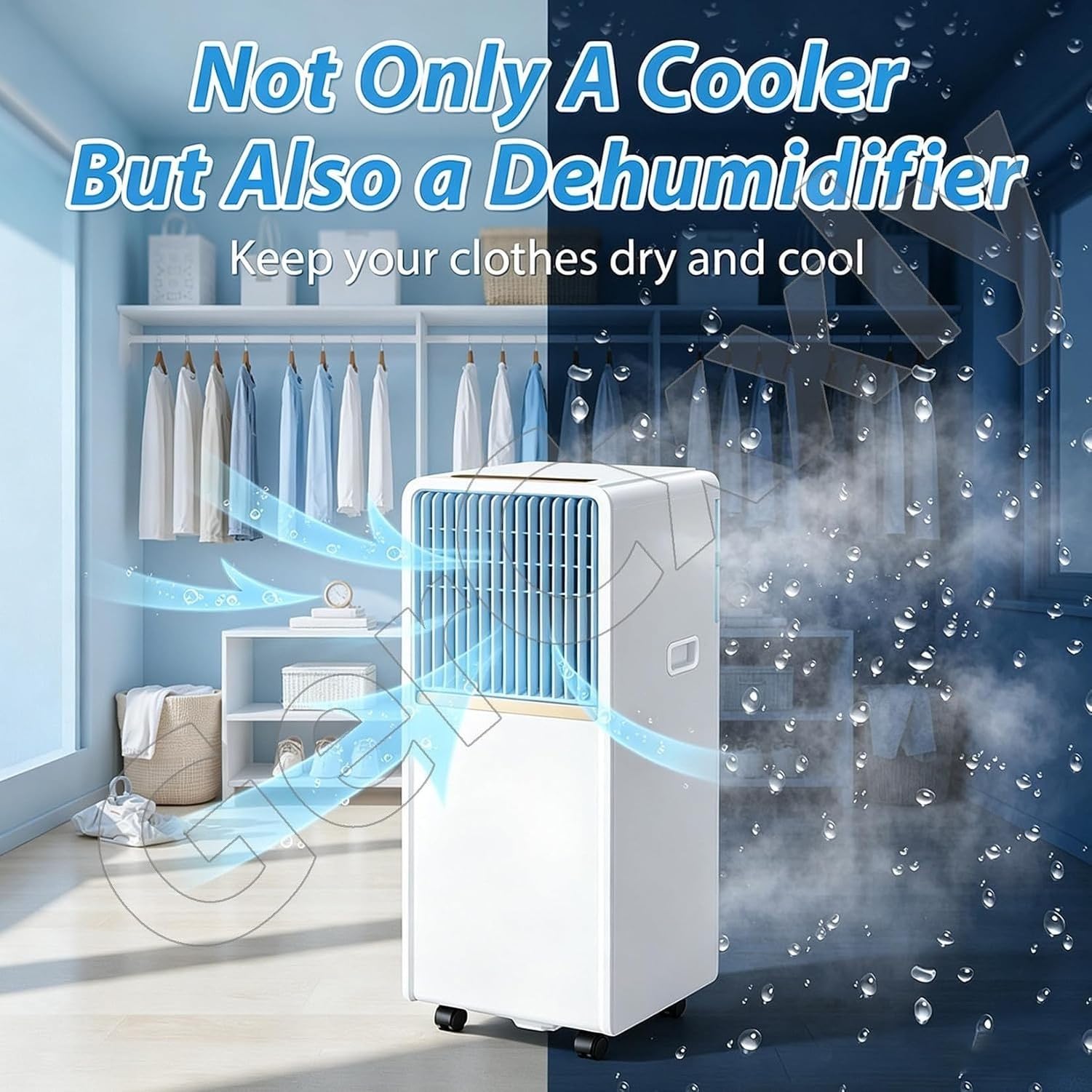 Aire Acondicionado Portátil 14000 BTU Enfriador Potente Unidad AC, Cool