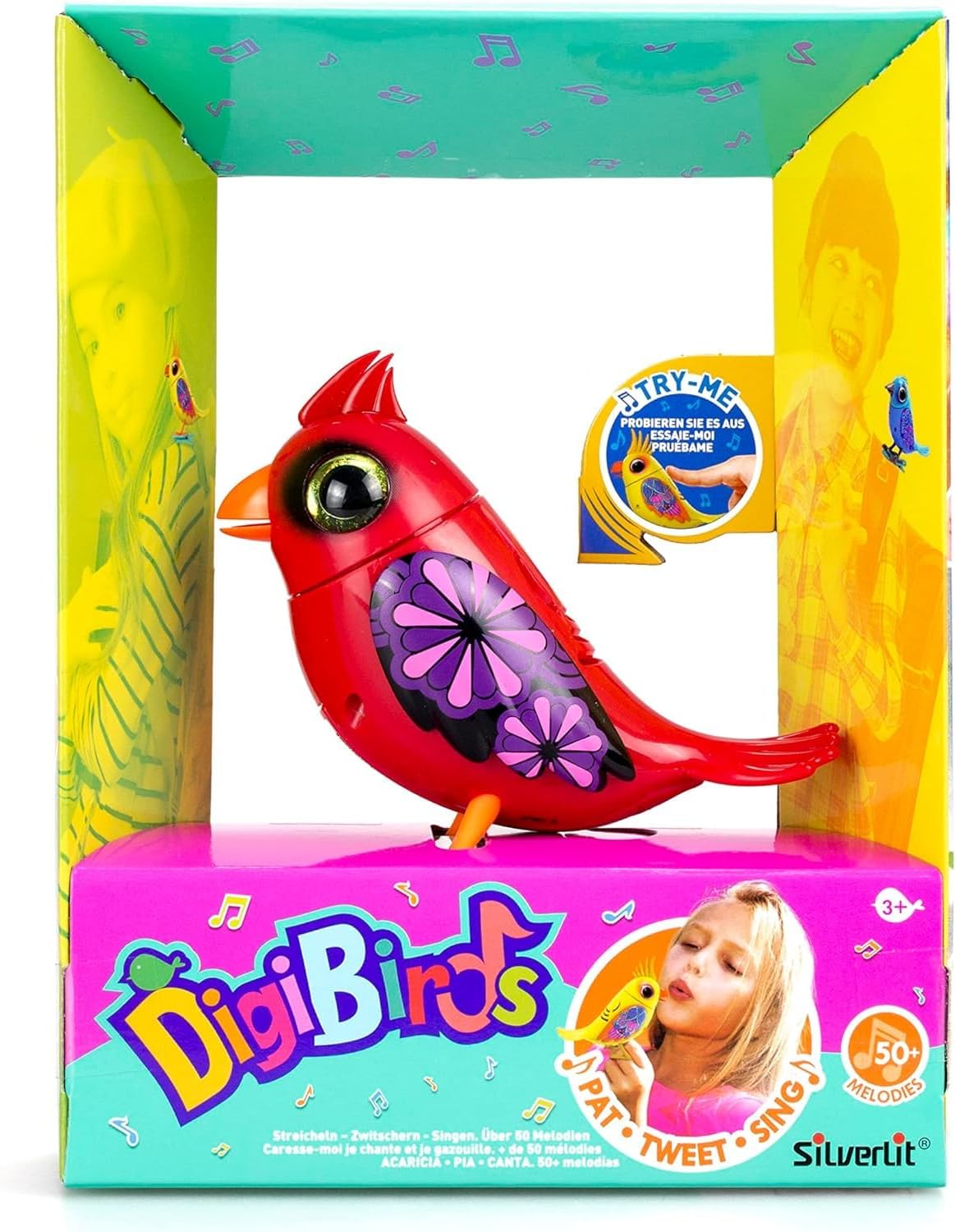 Digibirds- Interactive Cardinal, Red Small