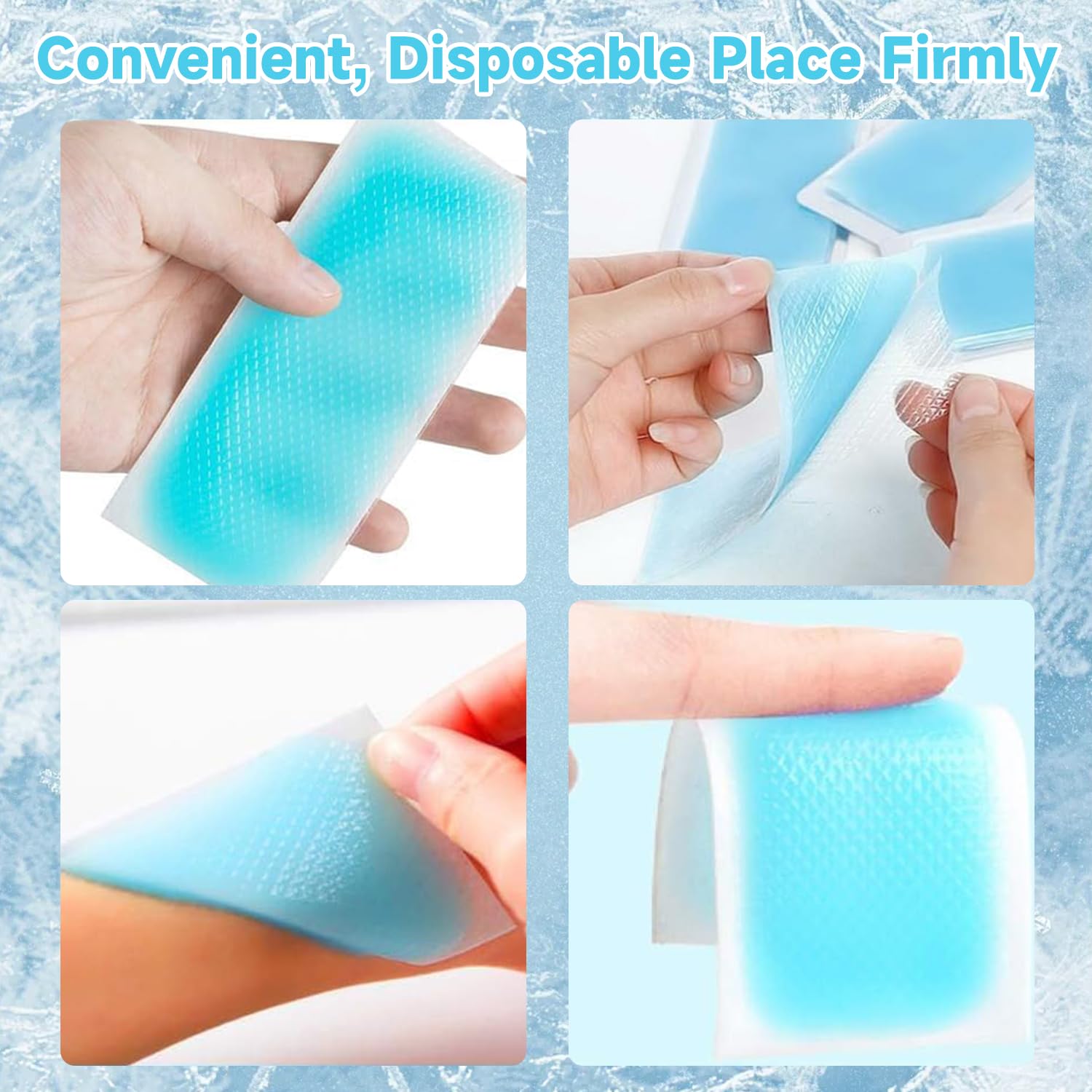 Patch di raffreddamento, 40 patch in gel rinfrescanti per rinfrescare e alleviare il calore, il dolore e la stanchezza, per febbre ed emicrania