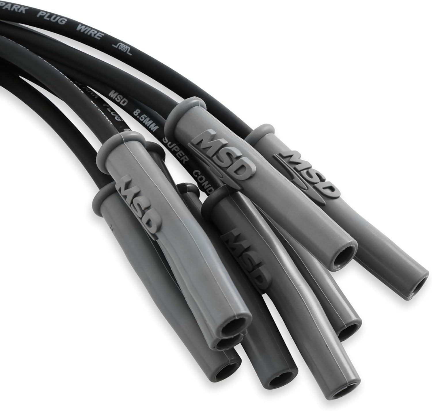 MSD 35383 Super Conductor Spark Plug Wire Set, Black