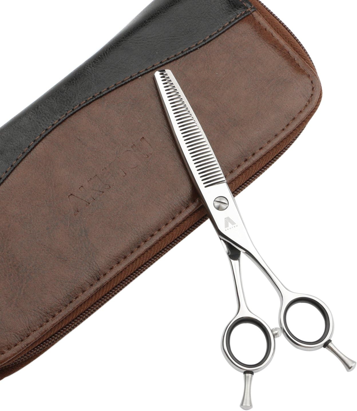 Salon Professional 6.0" Hair Thinning/Texturizing Shears 17/23/35 Teeth Razor Edge Barber Scissors with Finger Inserts (35 Teeth)
