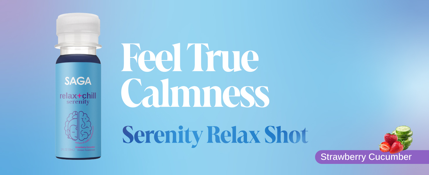 Amazon.com: SAGA Serenity Organic Relaxation Shots with Kava