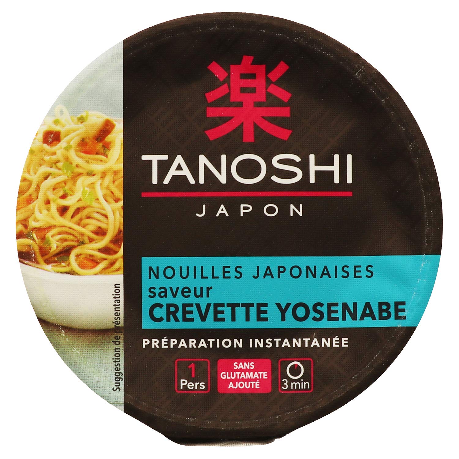 Tanoshi Copa japonesa instantánea fideos Yosenabe camarones 65 g para 1 persona 8 unidades