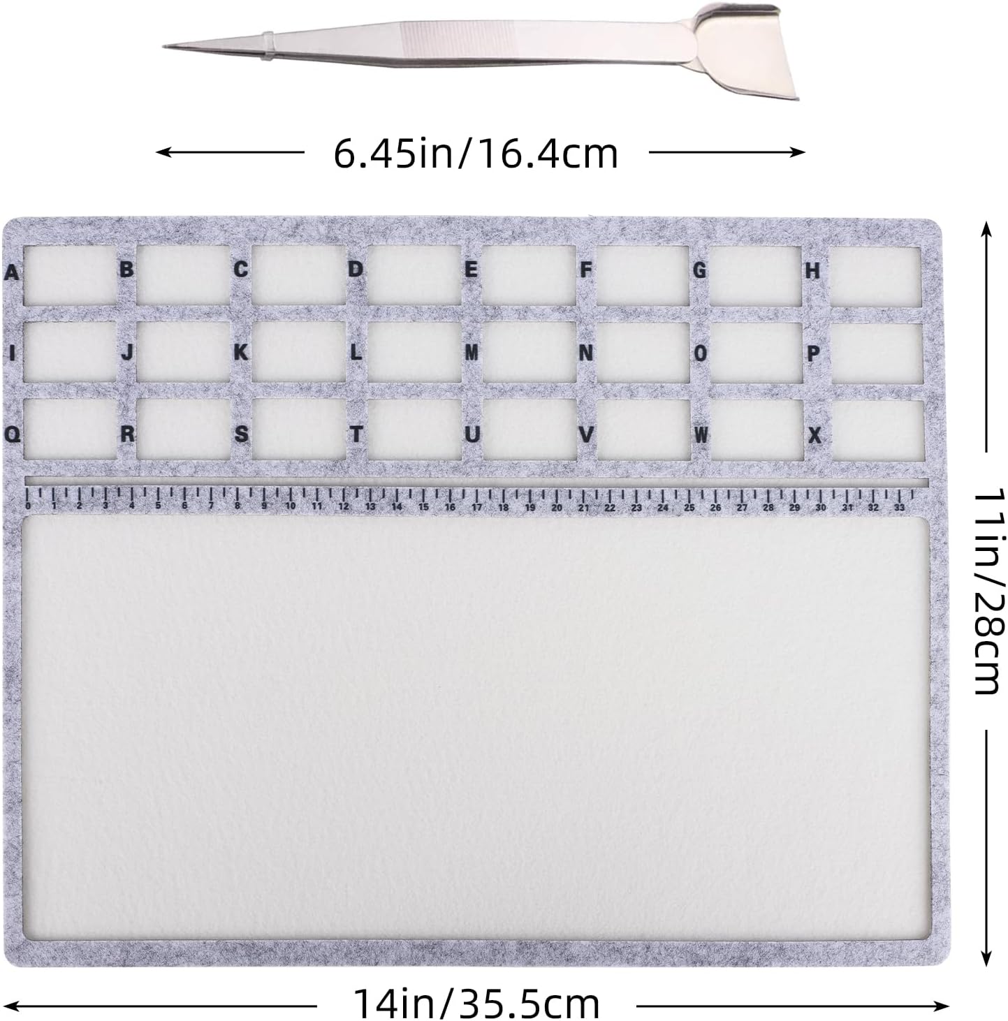 GJ FAFAビーズボードセット ジュエリー製作用 大型フェルトビーズクラフトマットと便利なピンセット スクープ付き ビーズトレイデ
