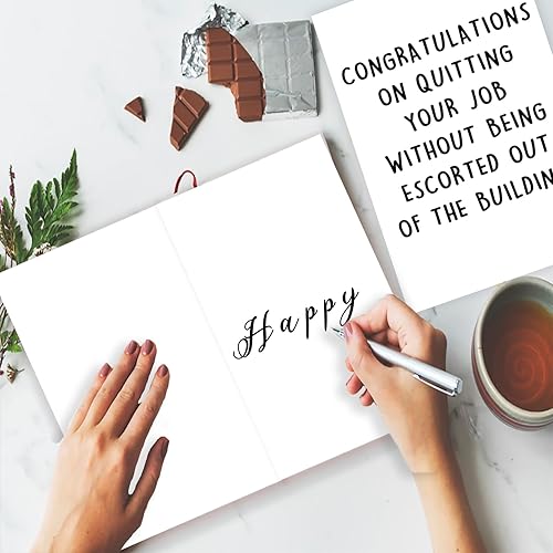 Miniatura 5 de OJsensai Divertida tarjeta de despedida para él y ella, regalos divertidos para compañeros de trabajo, tarjeta de despedida traviesa para él y ella,