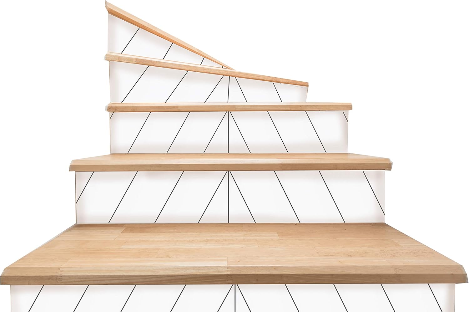 TOP оƒƒERS Monaco Stair Riser Strip Peel and Stick Vinyl Decal Self-Adhesive Easy to Trim & Clean Repositionable Removable Waterproof DIY Murals for Stair Stickers Home Decor - Pack of 5 strips (6.50" x 49")