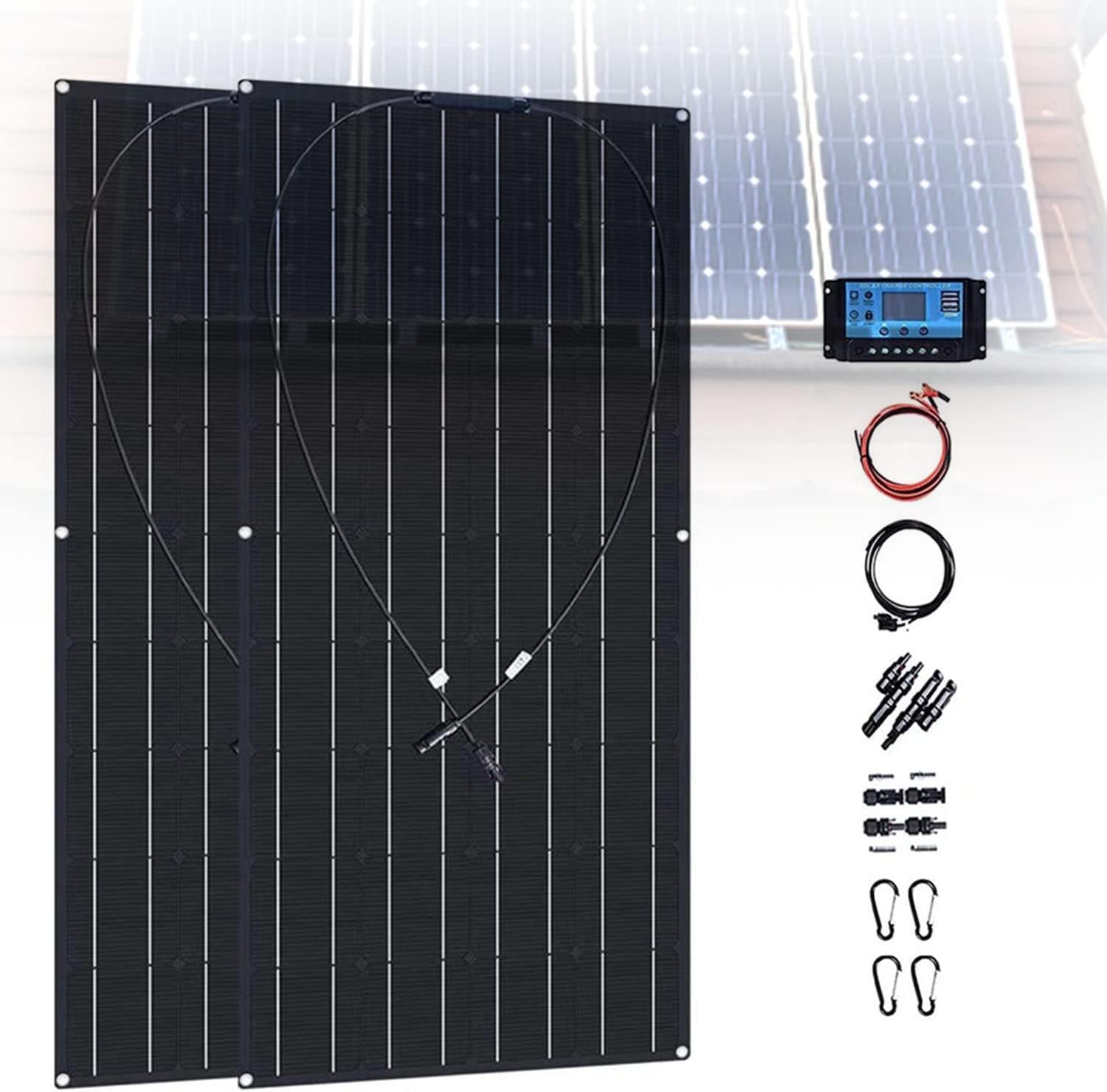 600W Flexible Mono Solar Panel Kit, RV Solar Panel System