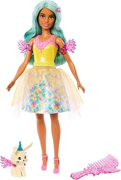 Barbie A Touch of Magic Doll & Accessories, Teresa with Fantasy Outfit, Pet, Leash & Styling Accessories, JCW51