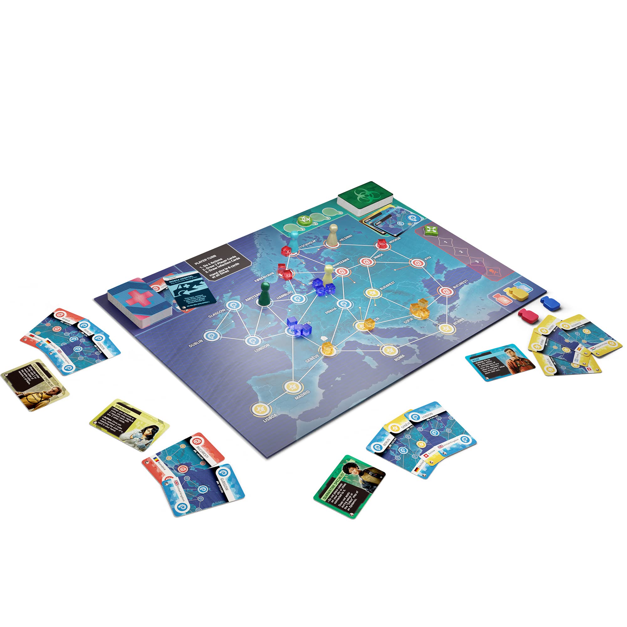 Asmodee Z-Man Games | Pandemic Zone Rouge : Europe | Jeu de société | Jeu coopératif | A partir de 8 Ans | 2 à 4 Joueurs | 30 Minutes