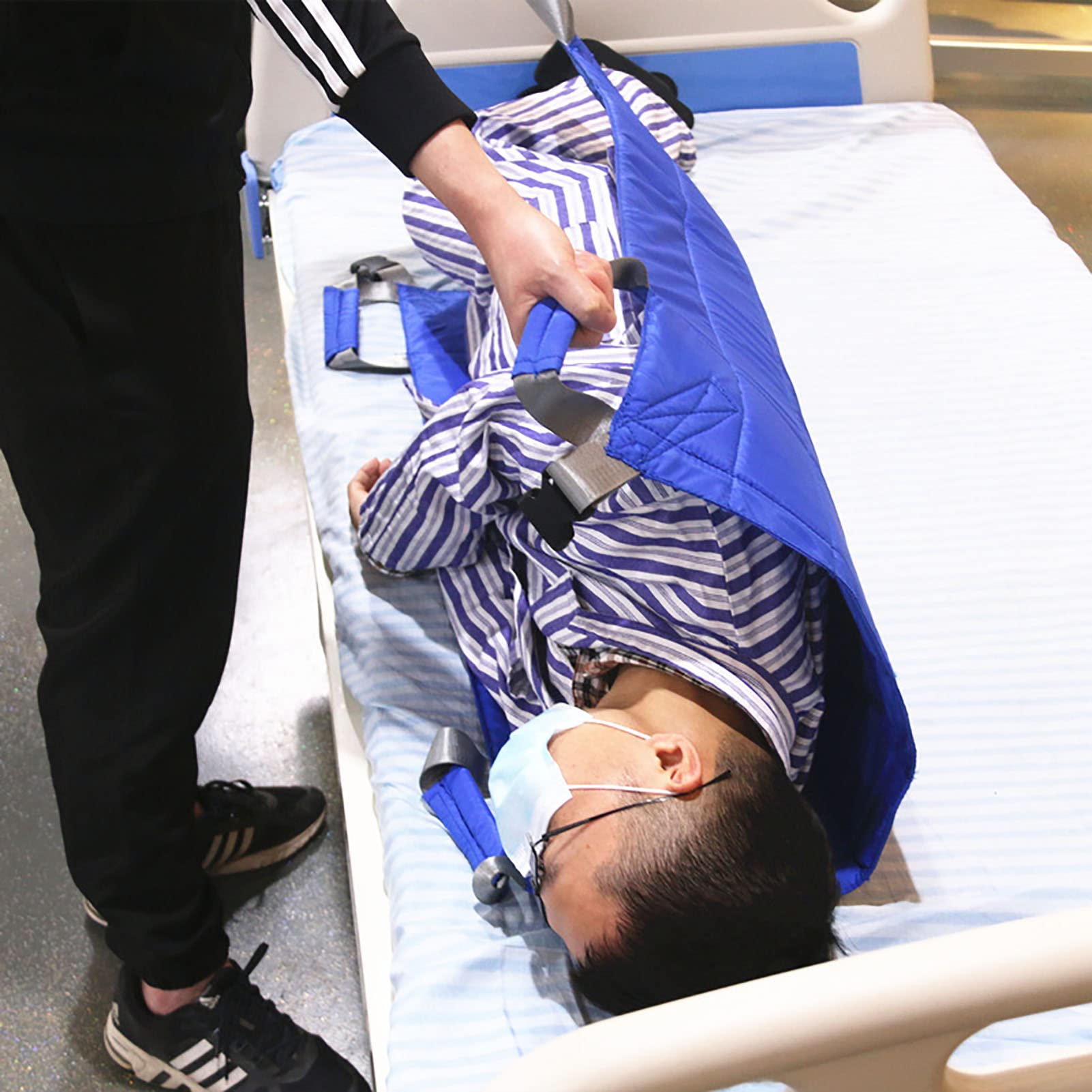 Arnés de seguridad para transferencia, cinturón de asistencia para movimiento, almohadilla de posicionamiento, sábana de arrastre, tabla de transferencia de pacientes, tapete deslizante protector