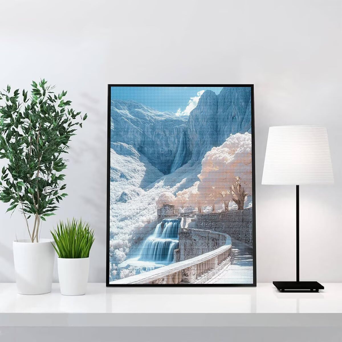 Diamond Painting Kit Completo, Diamond Painting Paesaggio, 5D Quadrato Pittura Diamante Kit Manualidades Adultos DIY Diamantini Crystal Art Disegni Punto Croce Artigianale, 60x90cm Autunno j0-939