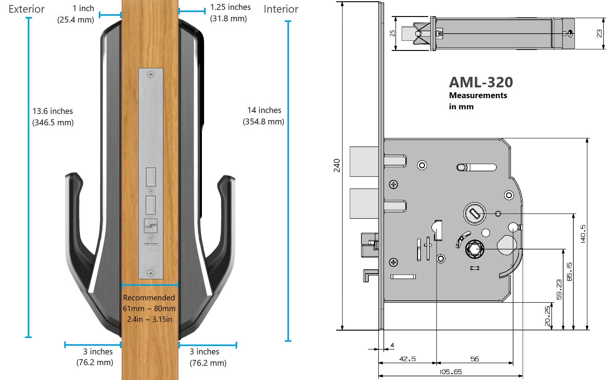 Samsung Digital Door Lock SHSP717LBK/EN Push Pull Two Way Latch