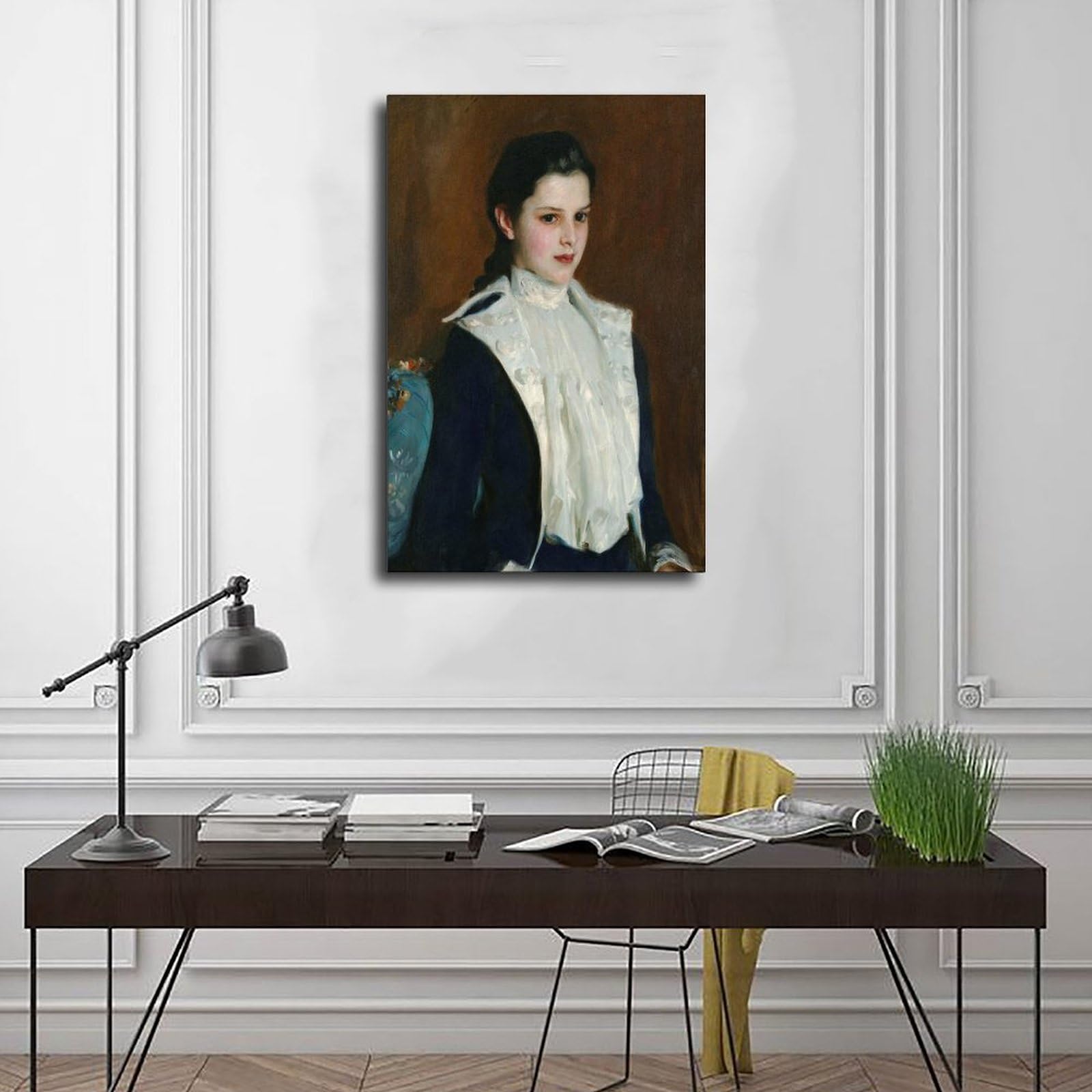 ANFOTCM John Singer Sargent, Alice Vanderbilt Shepard, artystyczna dekoracja ścienna plakat rodzinny bar restauracja garaż kawiarnia sztuka znak prezent 60 x 90 cm