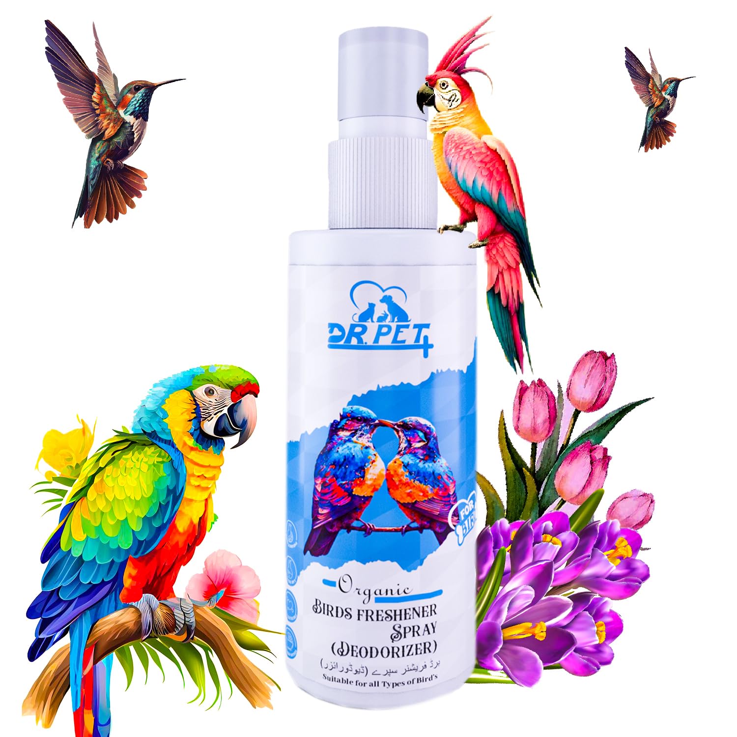 Dr. Pet Plus Organic Bird Freshener Spray (Deodorizer) Fresh Fragrance – Dry Waterless Easy to Use Bird Freshener Spray for Parrot, Pigeon, Sparrow, Hen All Bird Types– 100Ml (B0CDSC7L6N) Amazon Price History, Amazon Price Tracker