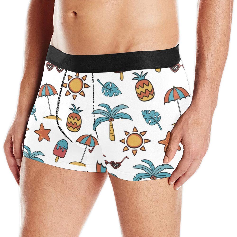M MAXTOMO Men's Boxer,Personalized Customized Hello Summer Underpants for Men's Boxer Briefs