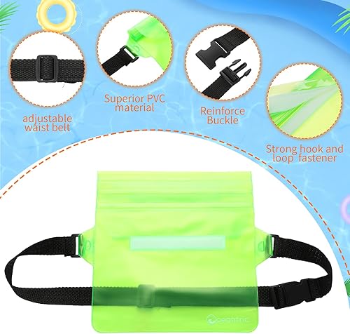 Miniatura 6 de Paquete de 24 bolsas impermeables con correa ajustable para la cintura, sensible al tacto, bolsa impermeable para teléfono, bolsa protectora de agua