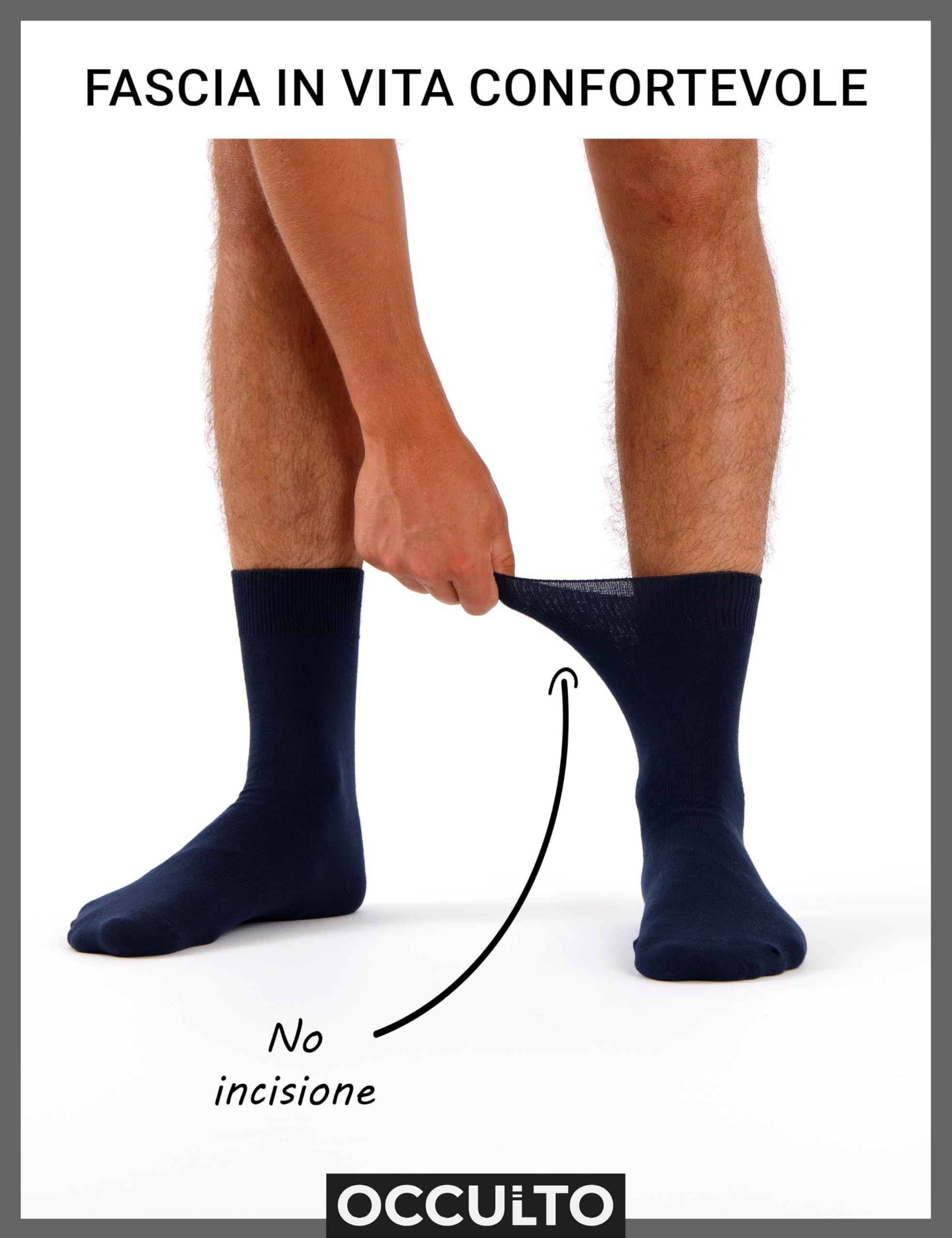Occulto calze uomo 100% cotone pacco da 10-20 (modello: Ingo)
