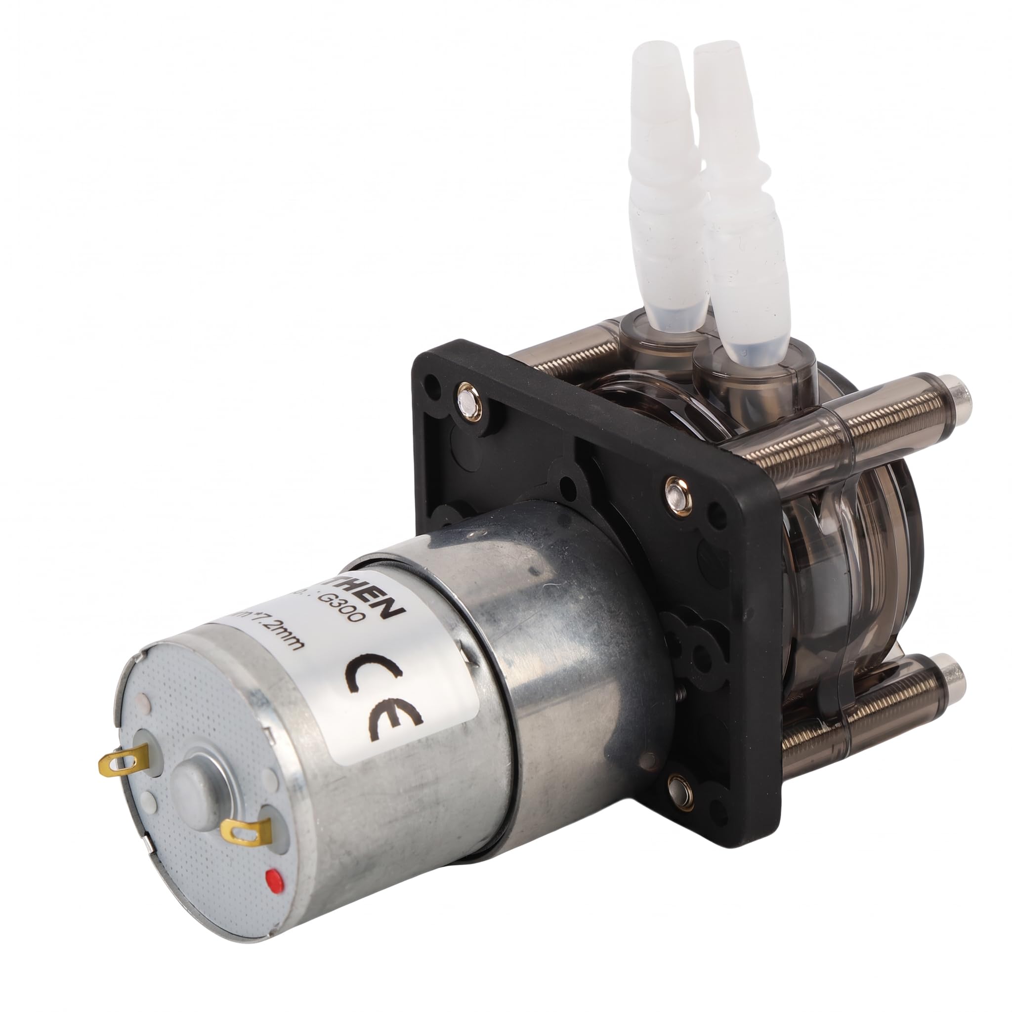 Bewinner Pompe Péristaltique 300 Ml/min, Pompe Doseuse de Liquide à Moteur brossé DC avec Tube en Silicone pour Applications d'aquarium, de Laboratoire et Industrielles (12V)