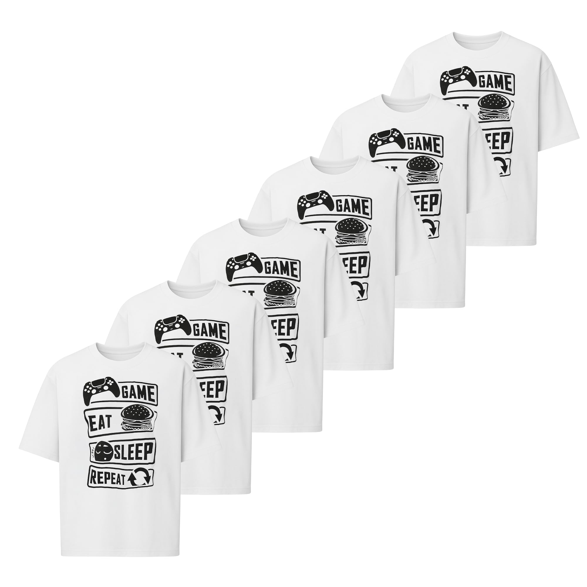 T-shirt imprimé tendance pour homme 100 % coton col rond uni vêtements de sport t-shirts multipack manches courtes grandes et hautes/mince/coupe régulière course été Hip Hop hauts