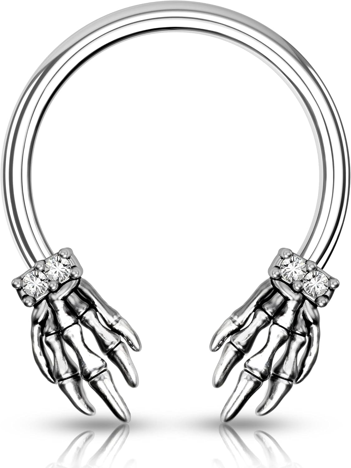 K10 ゴールド マーキス フープピアス チャーム付 地金 槌目加工