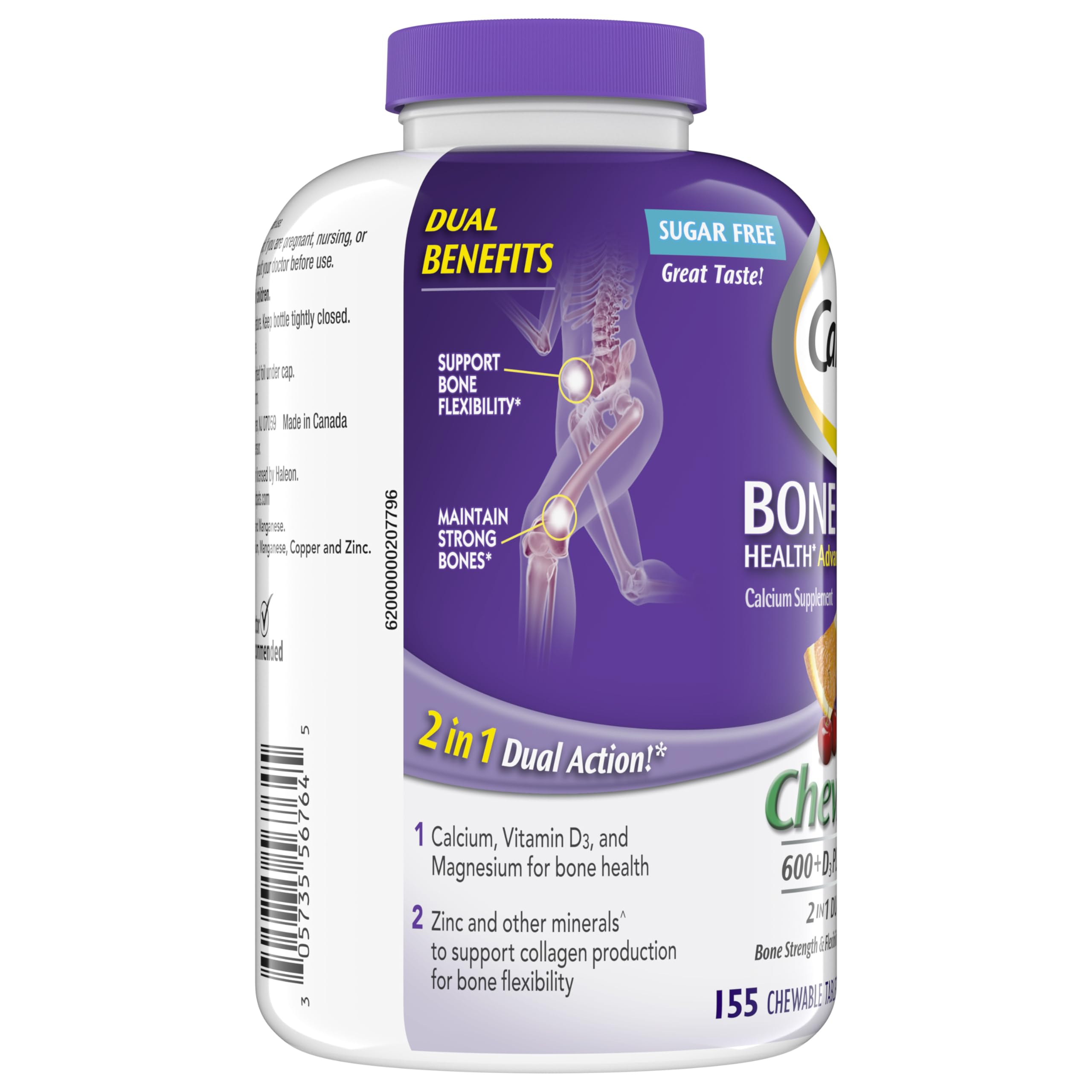 Caltrate Chewables 600 Plus D3 Vitamin D and Calcium Supplement, 155 count — Amazon image 10
